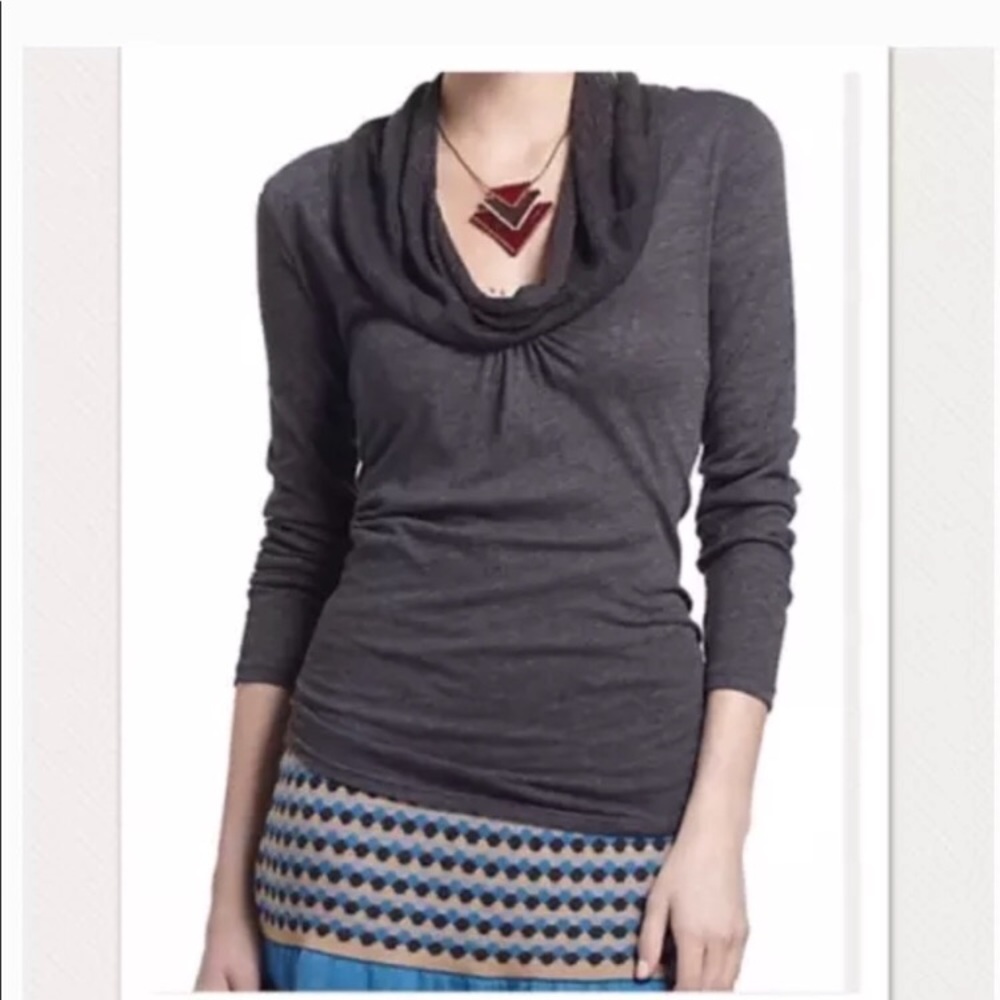 Anthropologie Wilton Pointelle Cowlneck Tunic